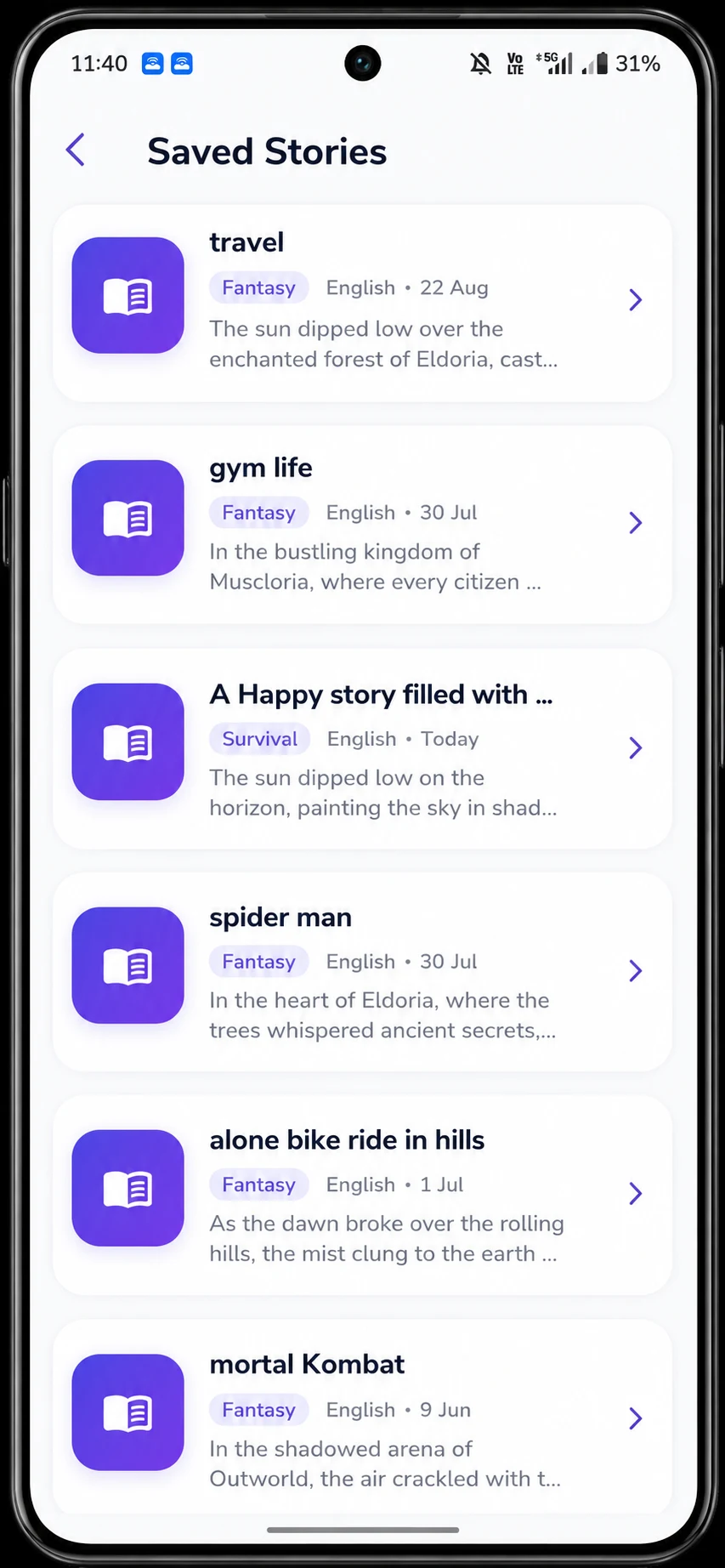 StoryNest: AI Story Generator screenshot